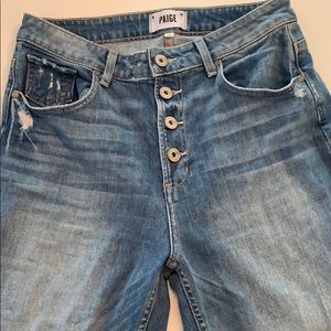 Paige straight leg with frayed hem